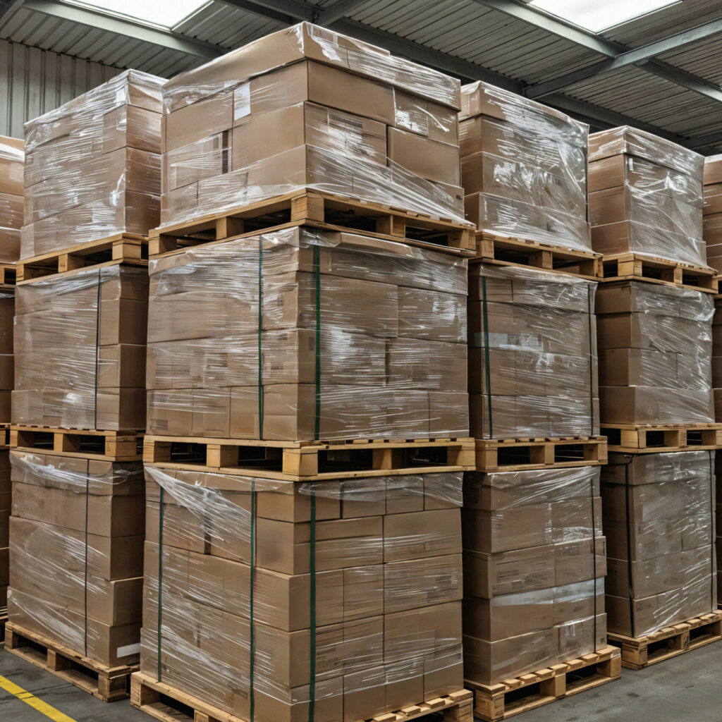 Carton palette et film de palettisation